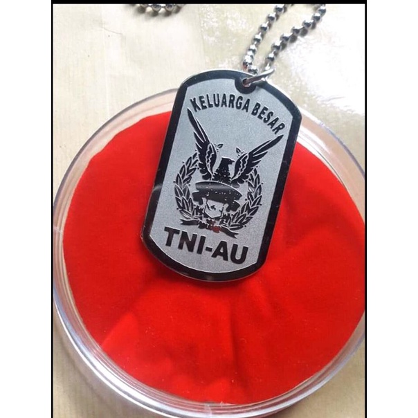 Kalung tentara liontin DOG TAG Monel