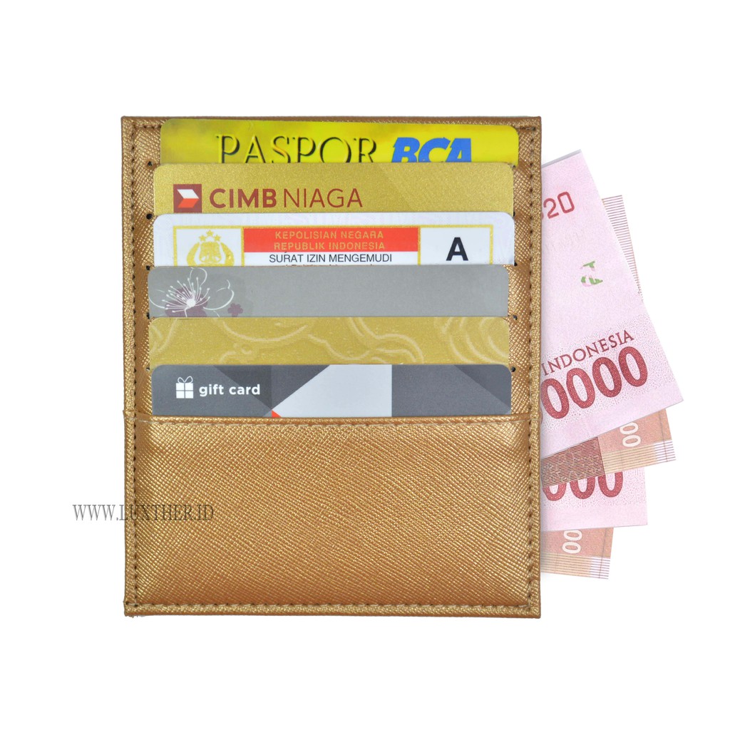 LUXTHER - 12 SLOTS SAFFIANO LEATHER / CARDHOLDER / DOMPET KARTU / SLIM WALLET