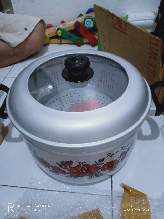 Dandang-panci Kukus Panca Guna-maspion Steamer Rice Cooker 26cm (00182.00005)