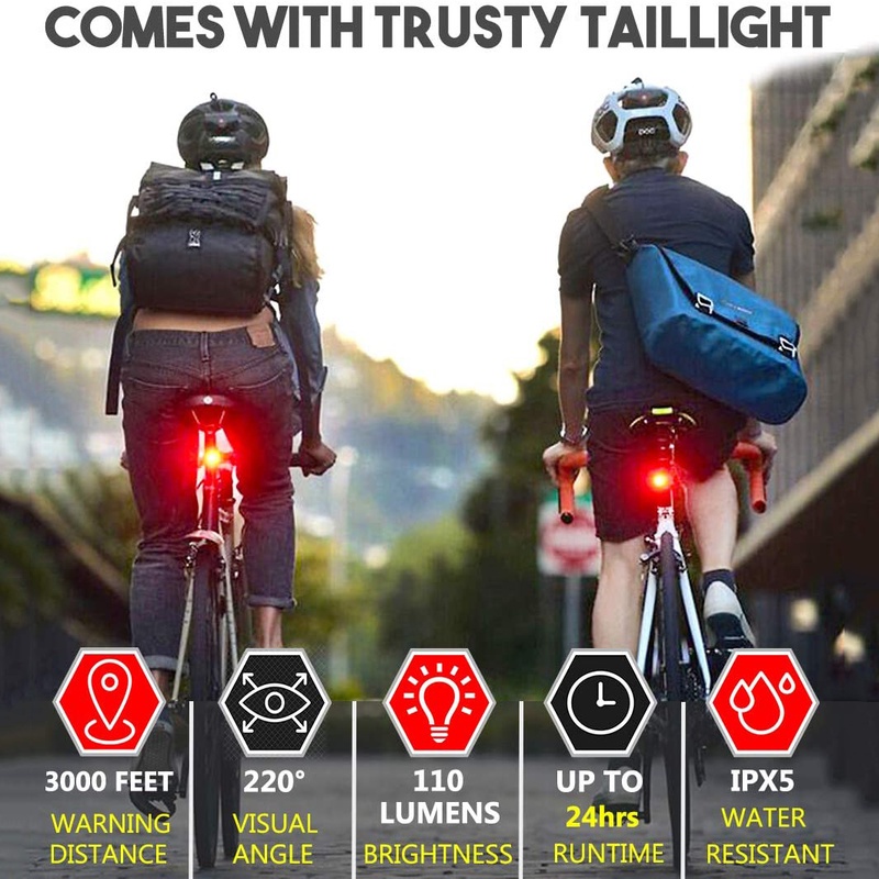 [3 Mode 2 Lampu Ekor Sepeda Energi Surya LED] [ Lampu Belakang Peringatan Keselamatan Sepeda ] [Lampu Bersepeda Gunung Jalan MTB]