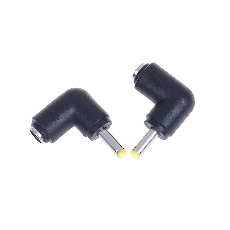 {LUCKID}2Pcs DC power 5.5X2.1mm female to 5.5X2.5mm male right angle adapter connector