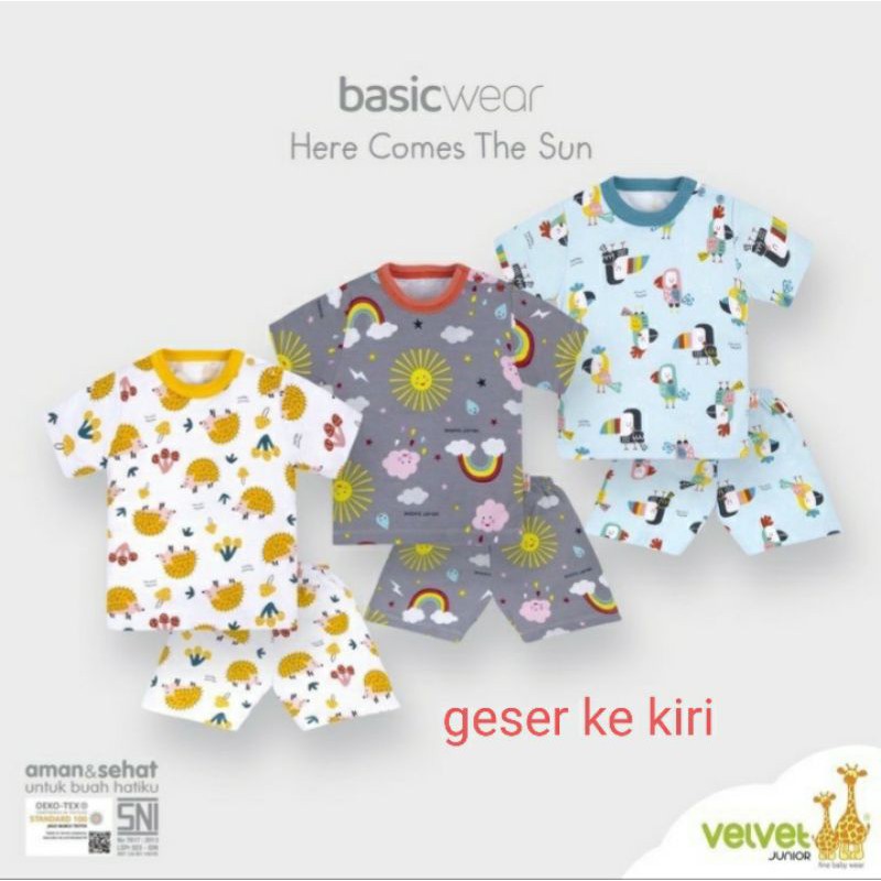 Setelan Pendek HERE COMES THE SUN Velvet Junior