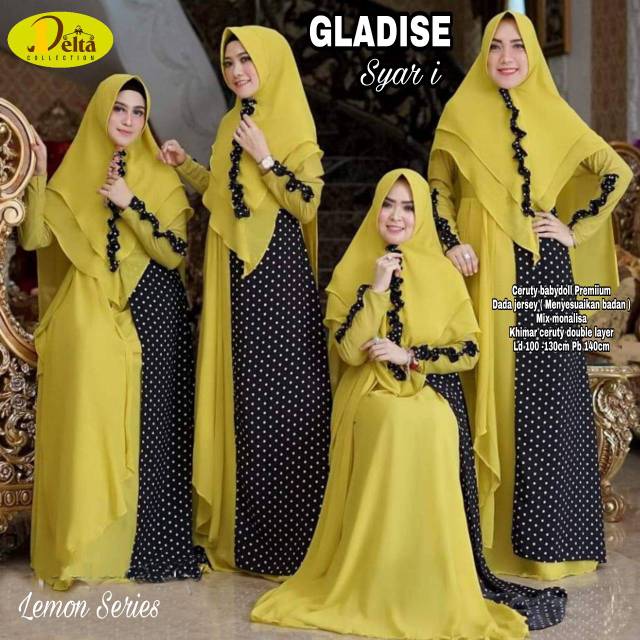 Model Gamis Warna Lemon