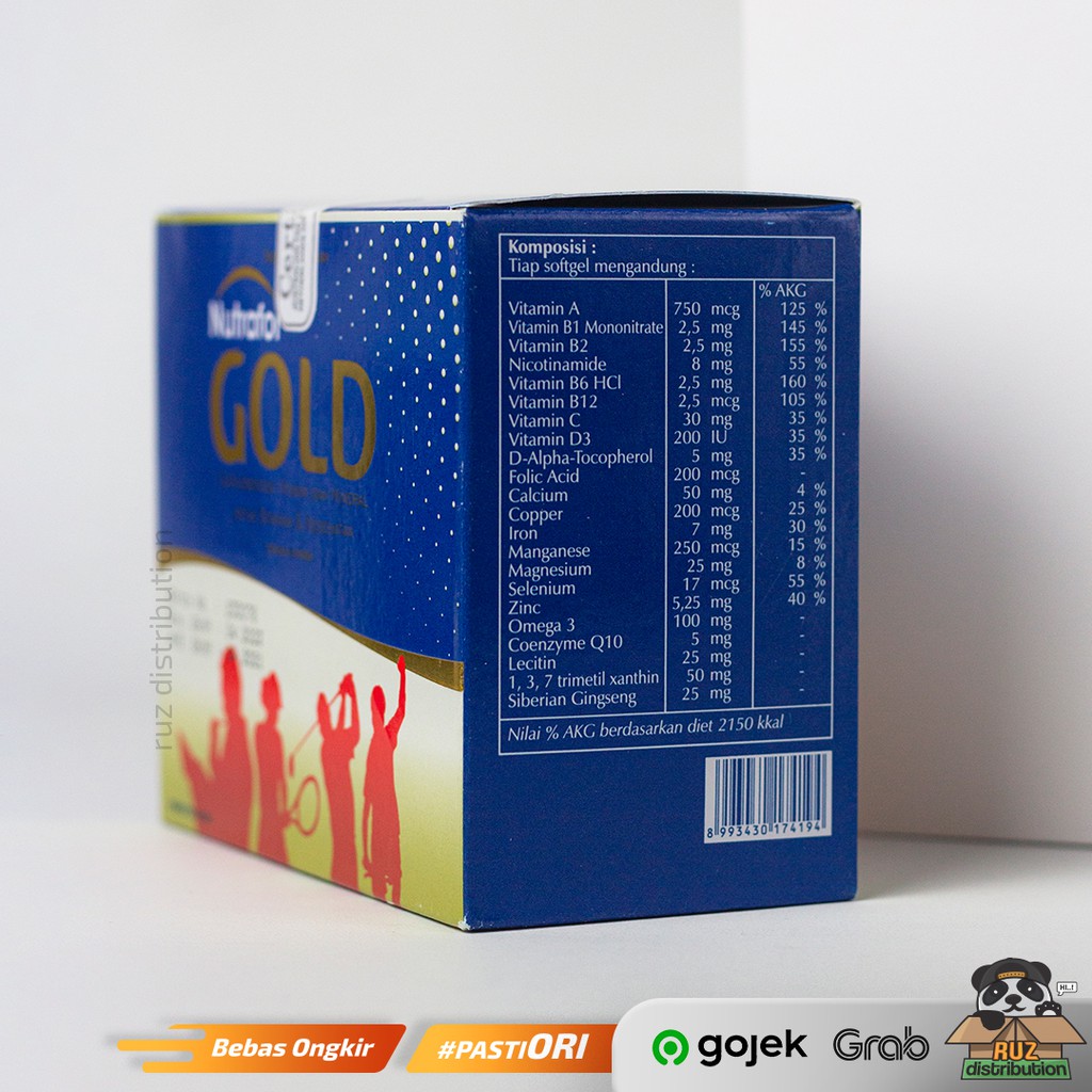 Nutrafor Gold - Multivitamin Stamina &amp; Kesehatan Box - Isi 40pcs