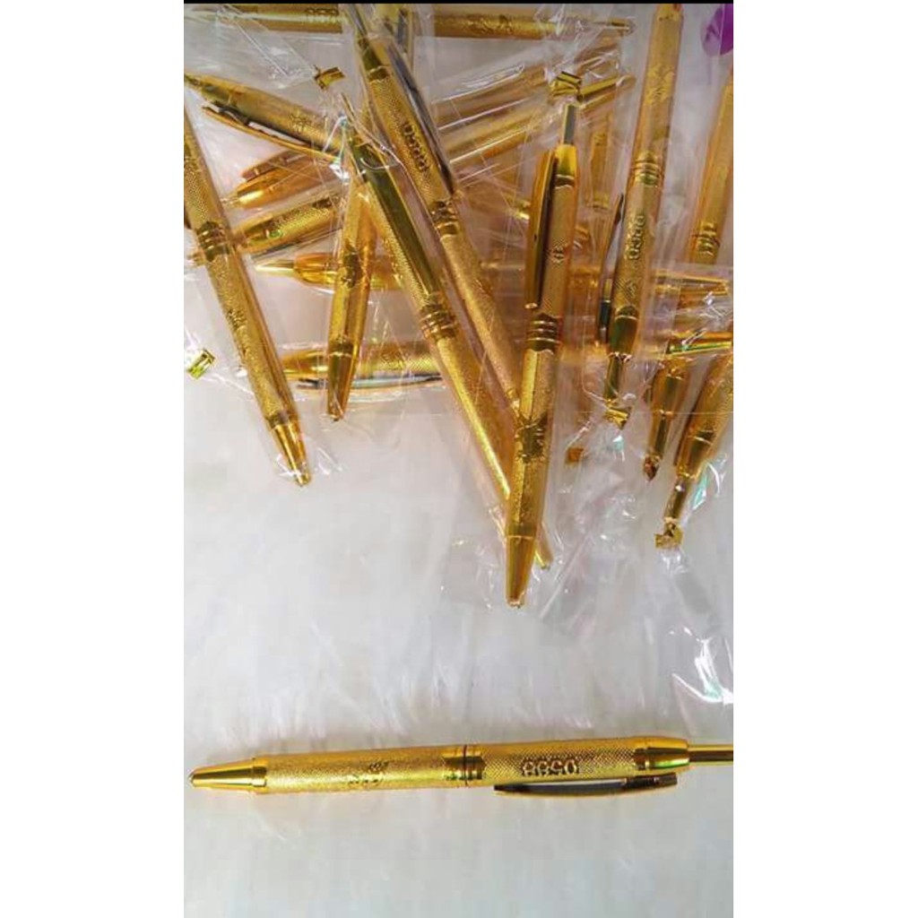 

Souvenir pernikahan pen gold / pulpen emas