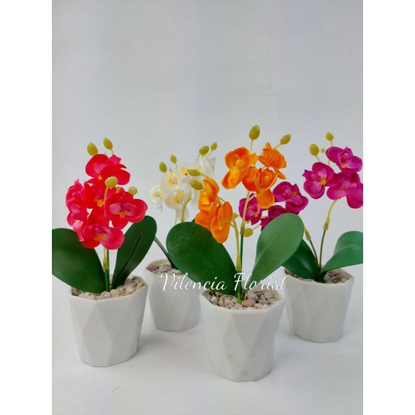 Bunga anggrek palsu pajangan hiasan dekorasi/bunga anggrek palsu