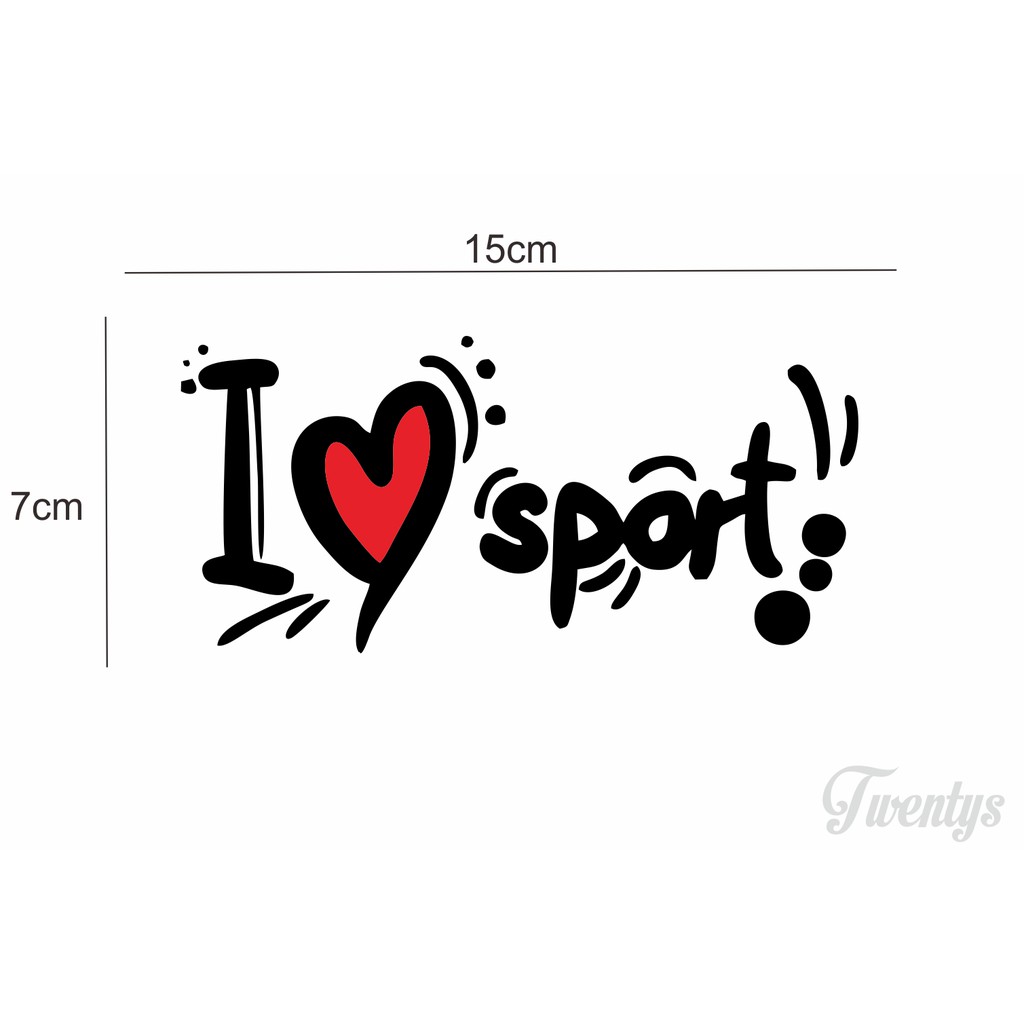 

STIKER LOVE SPORT CUTTING STICKER VINYL DECAL