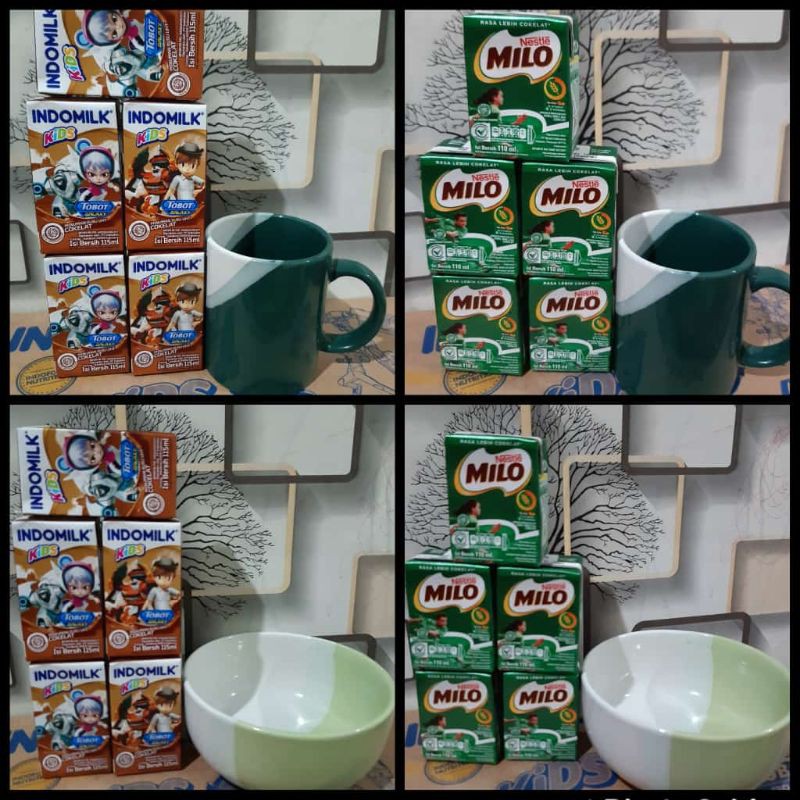 

Paket susu + gelas / mangkok