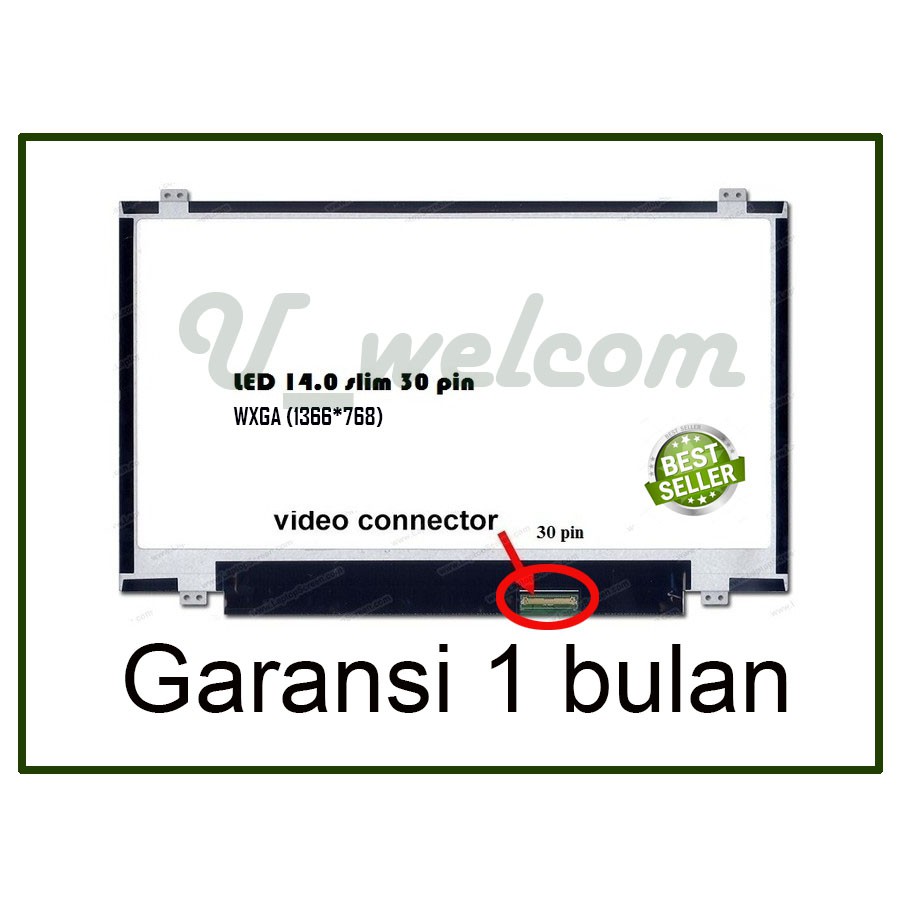 Led lcd ideapad 320-14isk 320-14 14 slim 30 pin
