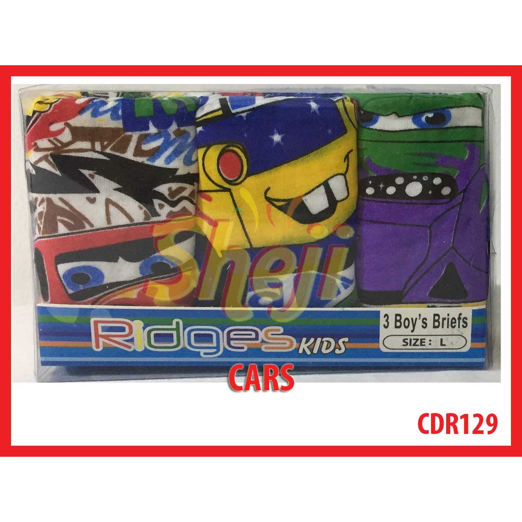 CELANA DALAM RIDGES ANAK COWO / LAKI-LAKI &quot;CARS CDR129&quot; ISI 3 PCS