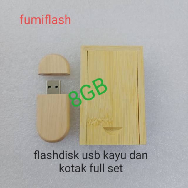 Flashdisk usb kayu 8gb real