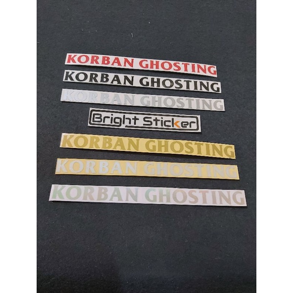 STICKER KORBAN GHOSTING CUTTING