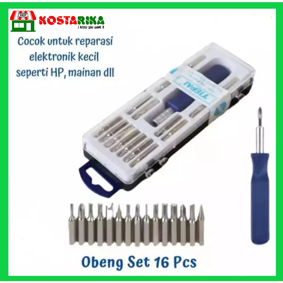 Obeng Mini Multifungsi Atau Obeng Serbaguna Atau Obeng Magnet Atau Obeng Set 16in1