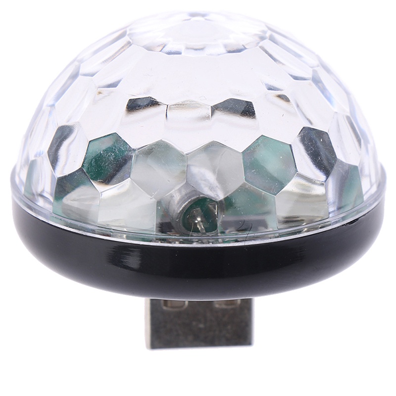 {LUCKID}1x Car USB RGB Mini Interior Atmosphere Neon Light Colorful Music LED Decor Lamp