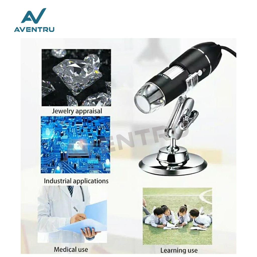 Digital Microscope Endoscope 1600x USB Mikroskop Endoskop LED Magnifie