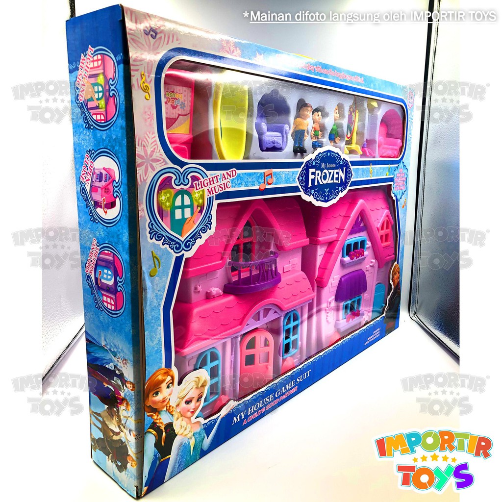 Mainan Rumah VILLA ANAK FROZEN + AKSESORIS IMPORTIR TOYS