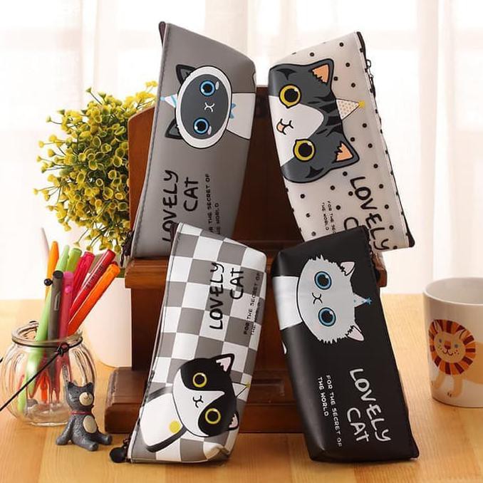 

Tempat Kotak Pensil Alat Tulis Motif Lovely Cat Pencil Case