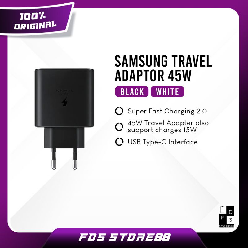 Samsung Travel Adaptor 15 Watt 25 Watt 35 Watt 45 Watt 65 Watt Kepala Charger Original Samsung