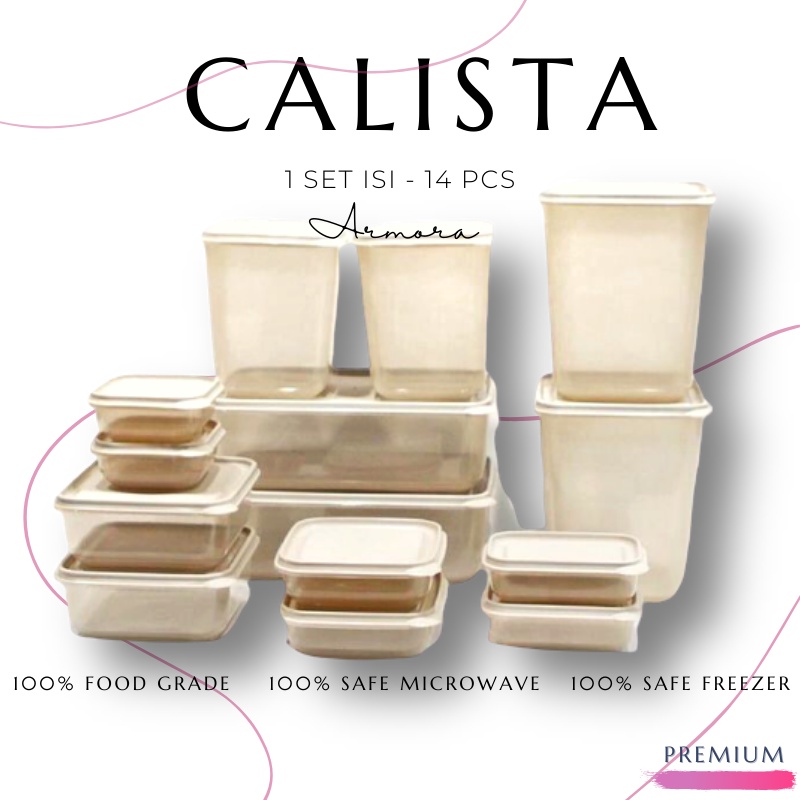 toples plastik calista otaru soft 14pcs set   food container food preparation set tempat kotak box w