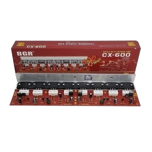 Kit Power Amplifier CX-600 Stereo Heavy duty OCL CX600 Stereo Plus Transistor Final Heatsink Pendingin