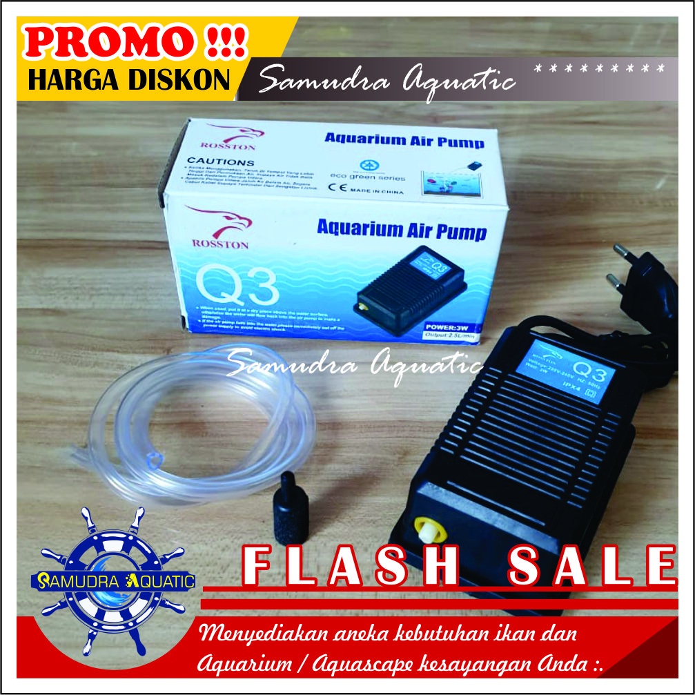 PAKET AERATOR LENGKAP 1 Lubang, Air Pump Mesin Airator Aquarium Aquascape, FREE BUBLEWRAP