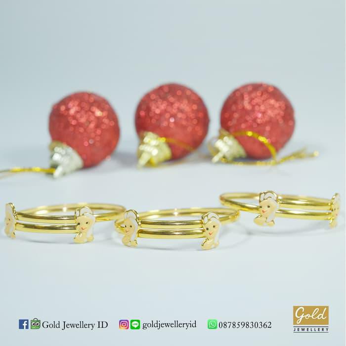 Sangat Laris Gelang Bayi Model Frozen Emas Kuning Kadar 700 70%