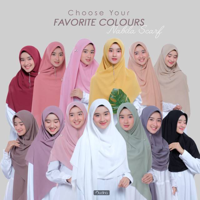 JILBAB/HIJAB/KERUDUNG NABILA SEGIEMPAT SYARI BY AUDINA