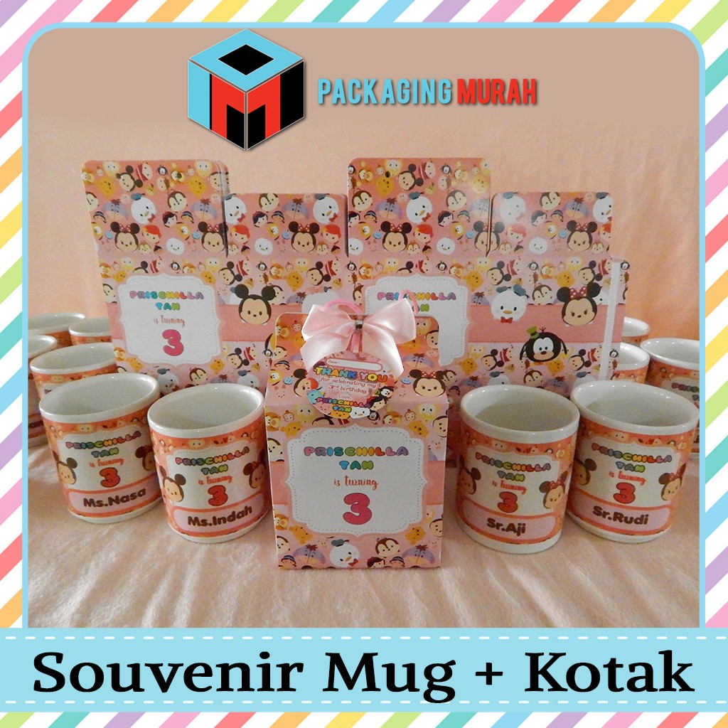 Souvenir Mug + Kotak Mug Custom (Minimum Order 24 pcs)