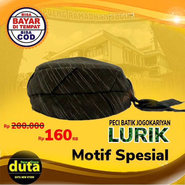 Peci Batik Khas Jogokariyan Motif SP3 Spesial Lurik