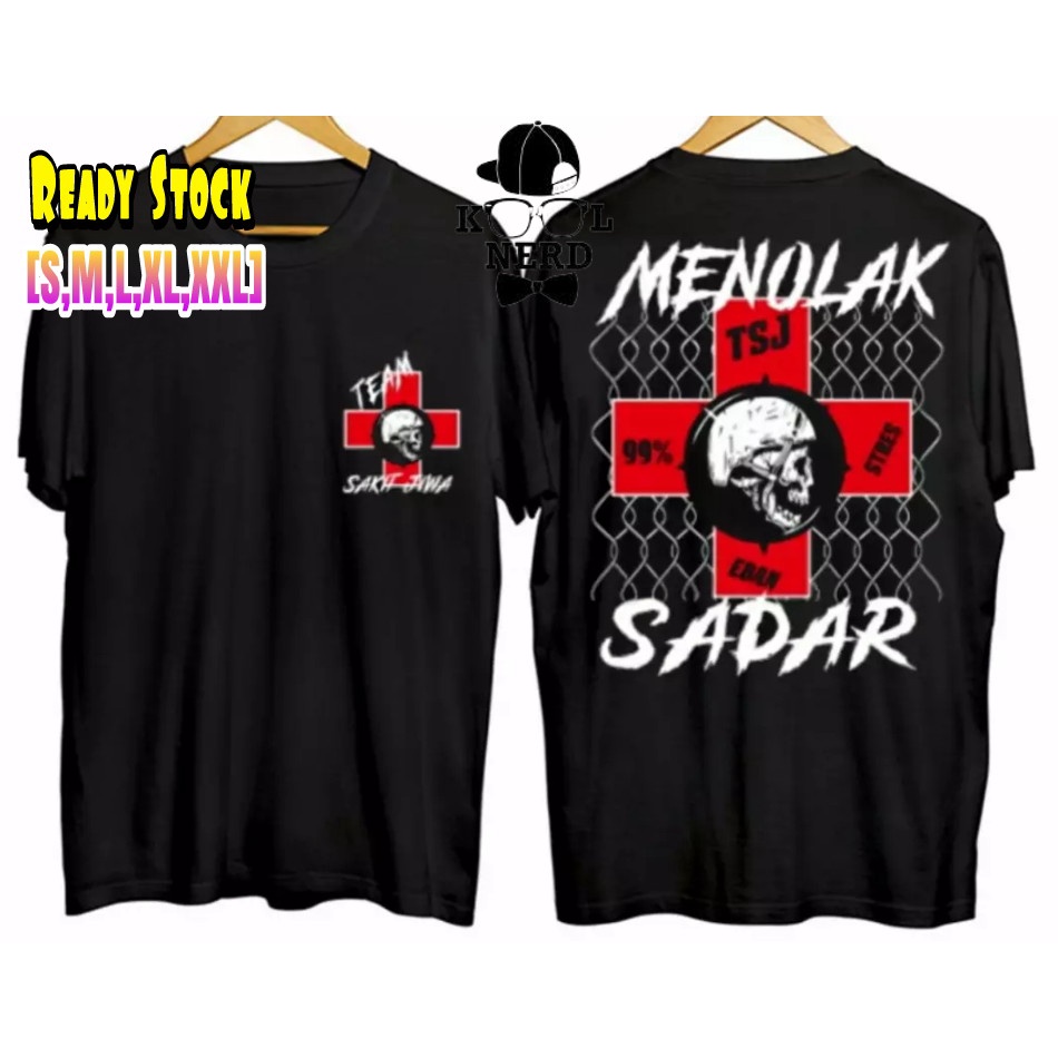 KAOS BAJU DISTRO PRIA TSJ TEAM SAKIT JIWA MENOLAK SADAR BAHAN KATUN