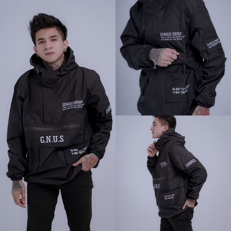 Jaket pria - jaket genius - jaket kantong Doraemon - jaket anti air
