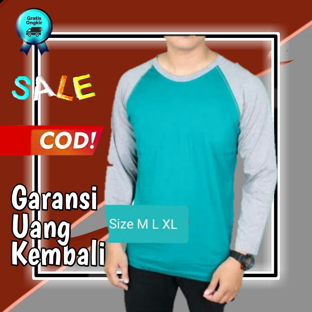 kaos polos pria lengan panjang kaos oblong pria  baju kaos oblong pria baju kaos panjang pria KE124