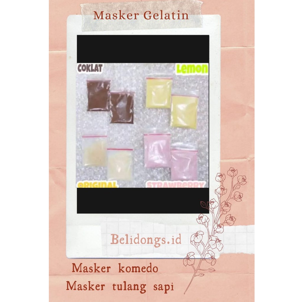MASKER GELATIN KOMEDO / MASKER GELATIN / KOMEDO / MASKER / MASKER WAJAH / PERAWATAN WAJAH