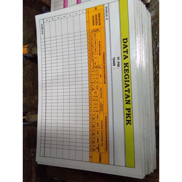 papan data pkk ready stok. papan pokja