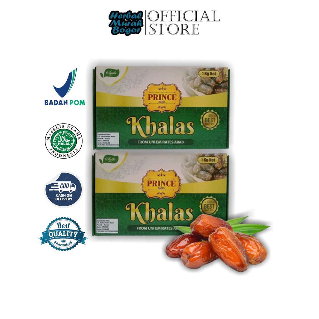 

Kurma Spesial Madinah Prince date variasi MABRUM / LULU / KHALAS 1 KG