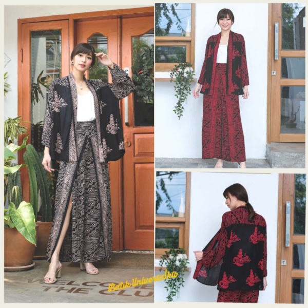 Setelan Batik Wanita Cardigan Celana Kulot Wanita Premium Berkualitas