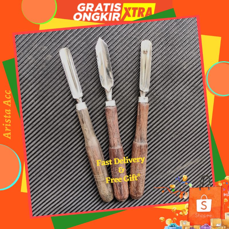 3pcs promo pisau ukir buah scoop /pisau garnish / pisau carving