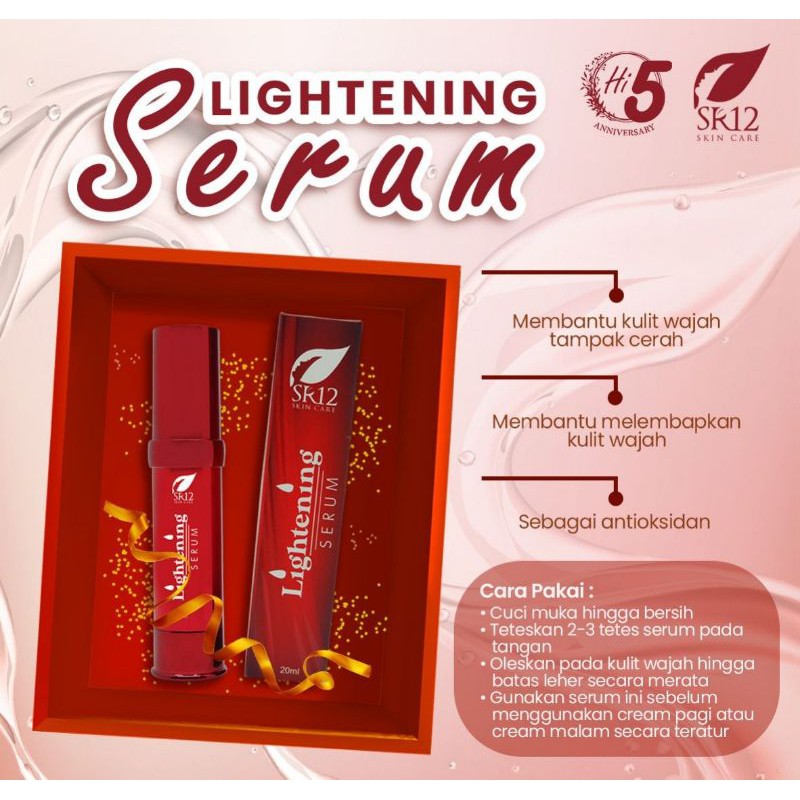 Serum wajah SR12 Lightening Serum Serum Wajah Glowing  Serum Glowing Bpom Serum Wajah Pemutih Wajah Glowing Skincare Herbal