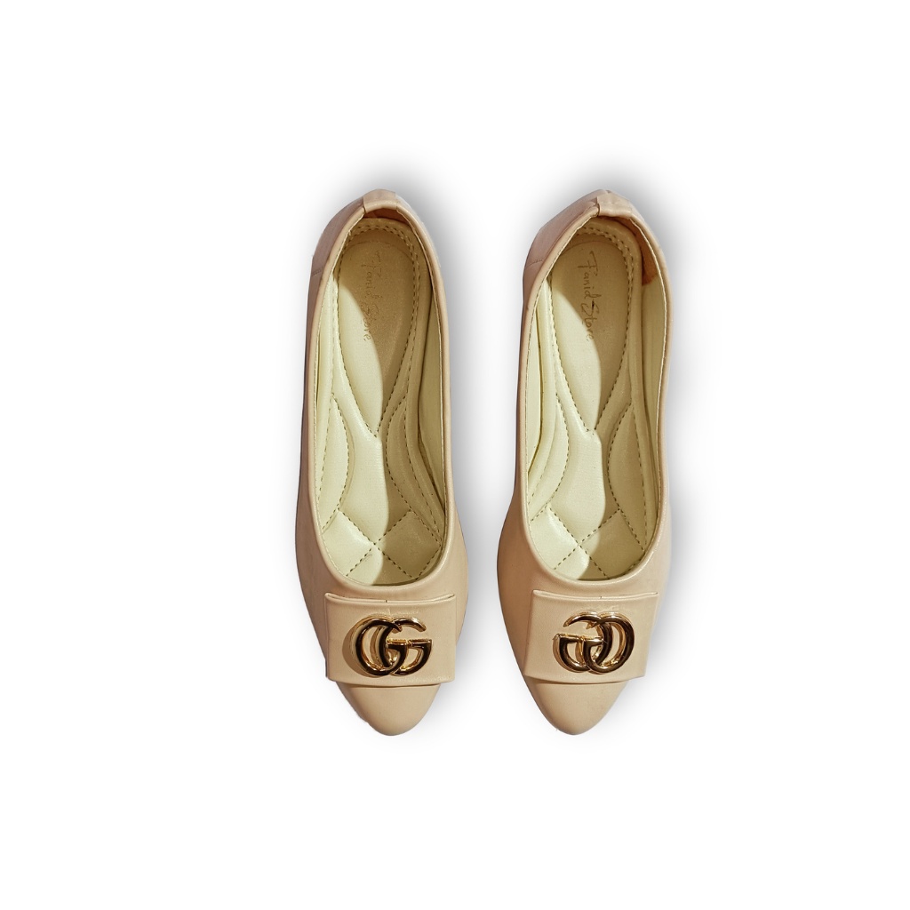 Fanid Store - Flat Shoes Wanita Import Double G