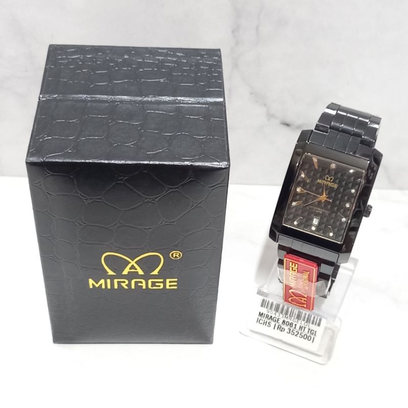 (Toko Ricoh) Jam Tangan Pria Mirage Original 8061 Free Box