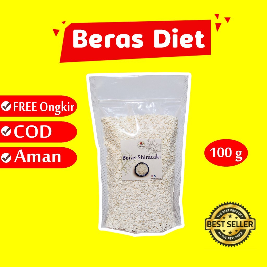 

BERAS SHIRATAKI 100GR NASI SIRATAKI RICE UNTUK DIET KONYAKU MAKANAN KONNYAKU KERING KONJAC 100 GR