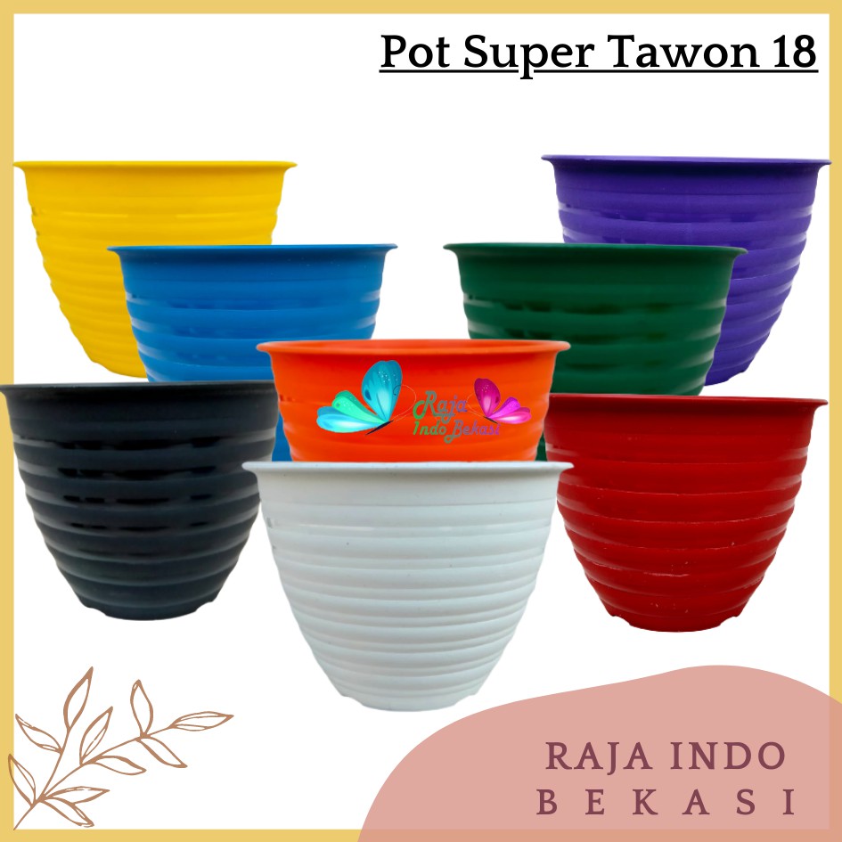 Pot Bunga Tanaman Model Sarang Tawon - Pot Tawon 21cm / Pot Tawon 18cm Putih Hitam Hijau Ungu Kuning