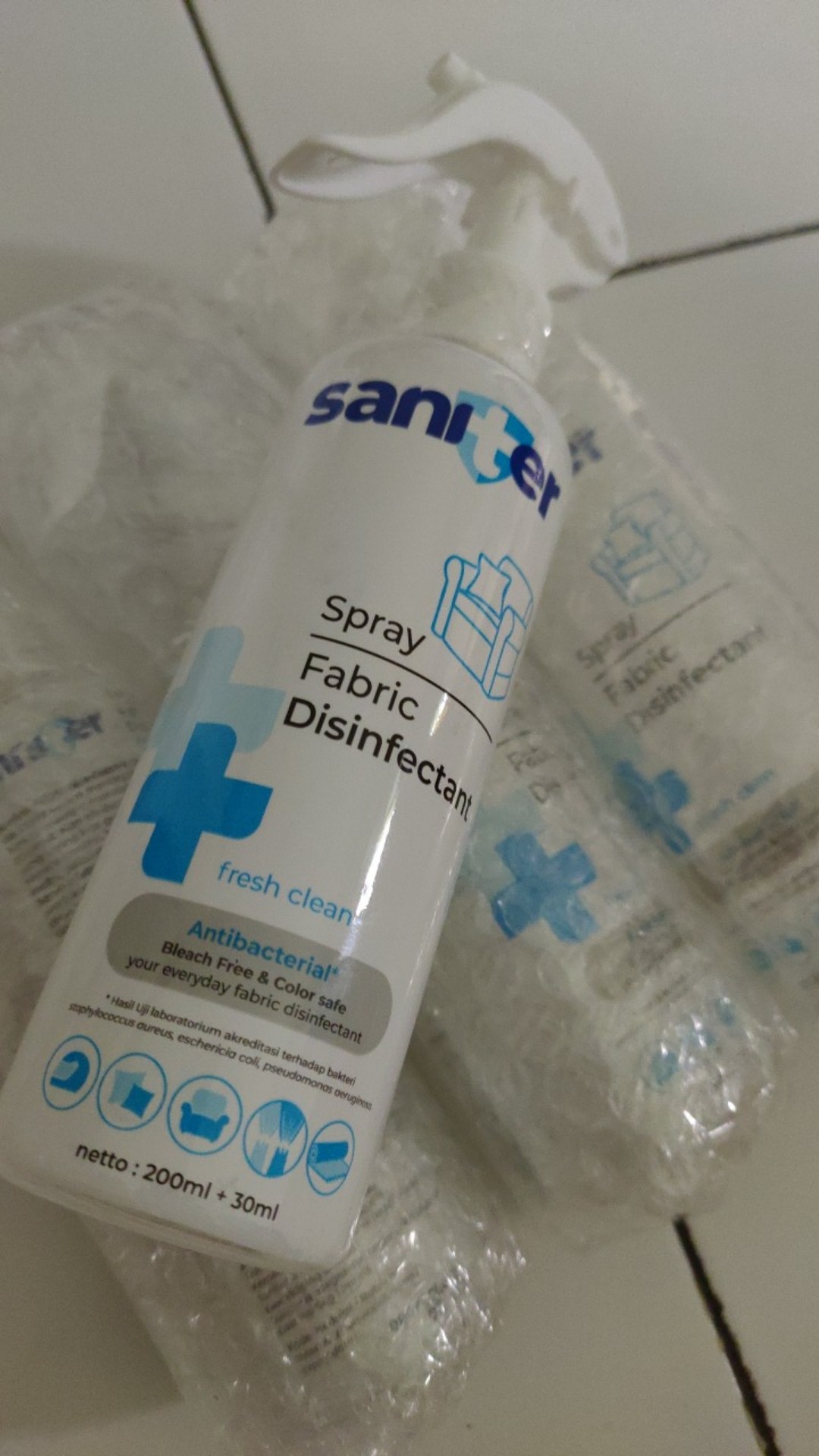 Saniter Fabric Disinfectant Spray Bottle 200ml + 30ml