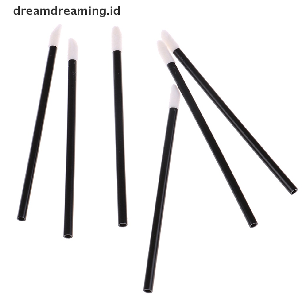 (dreamdreaming.id) 100pcs Brush Aplikator Lip Gloss Sekali Pakai Untuk Makeup / Kosmetik Wanita