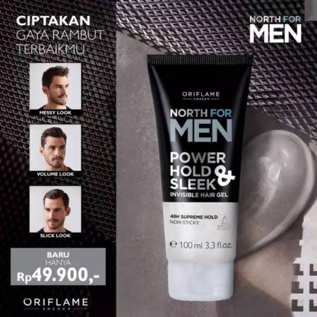 North For Men Power Hold &amp; Sleek Invisible Hair Gel