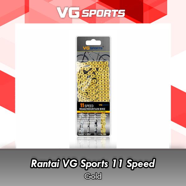 Rantai Sepeda VG Sport Sports 11 Speed G Gold Kuning Bicycle Chain Half Hollow