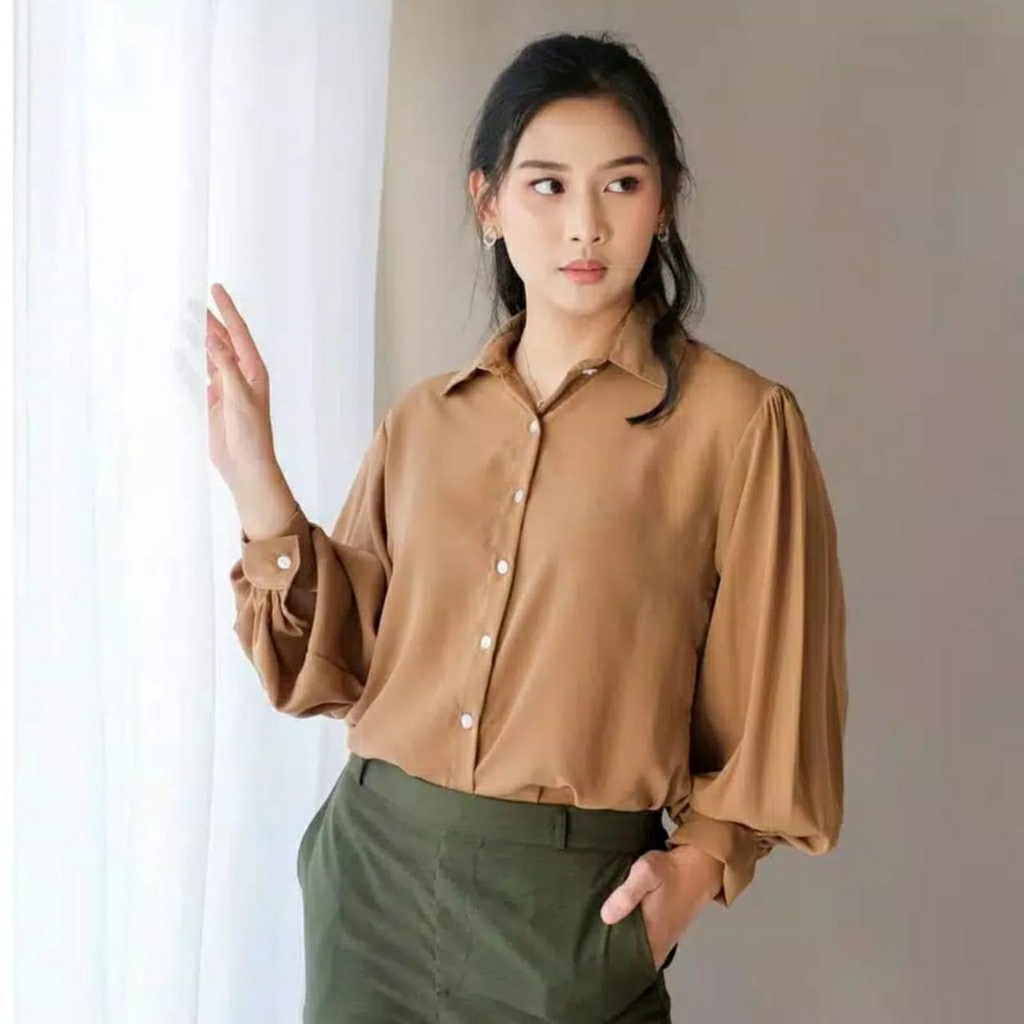 Audry Basic Top l Atasan Blouse Polos Fashion Wanita Pakaian Muslim Pakaian Wanita