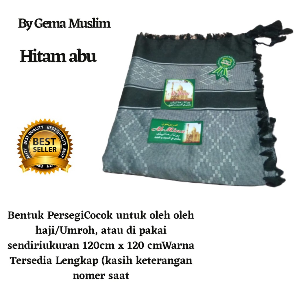 sorban gema hitam abu rumbai