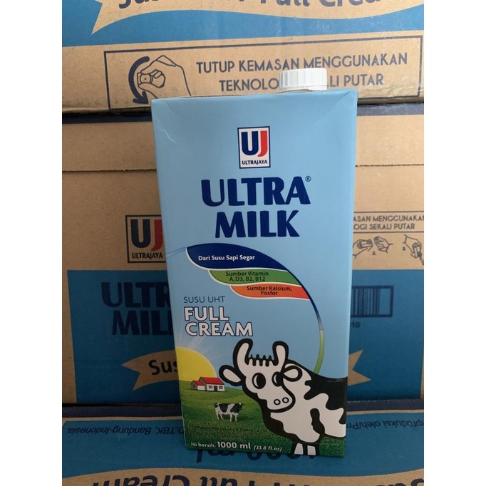 

BAYAR DITEMPAT Susu UHT Ultra Milk Full Cream 1000ml x 12 packs