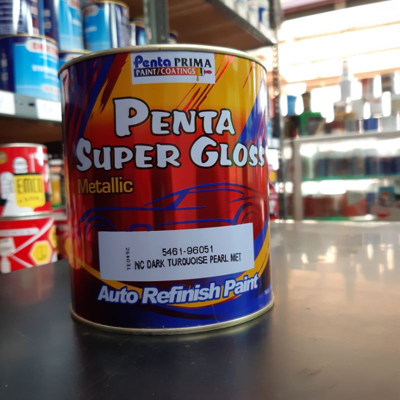 Cat duco NC Penta Supergloss Dark Turquoise Pearl metallic 96051 hijau botol 1liter